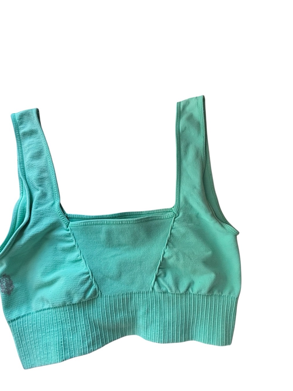Free People Ribbed Scoop Bralette in Mint Green